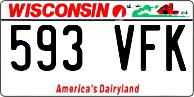 WI license plate 593VFK