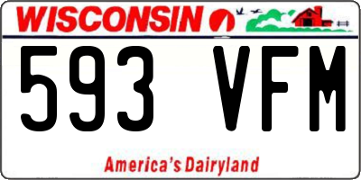 WI license plate 593VFM