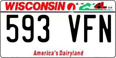 WI license plate 593VFN