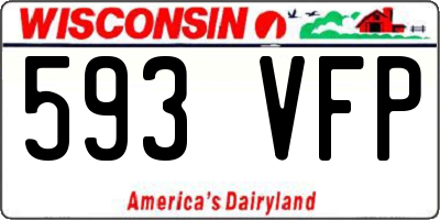 WI license plate 593VFP