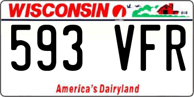 WI license plate 593VFR
