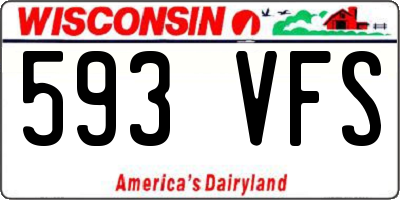 WI license plate 593VFS
