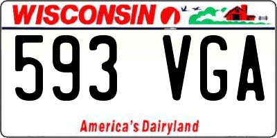 WI license plate 593VGA
