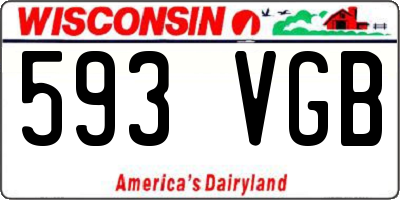WI license plate 593VGB