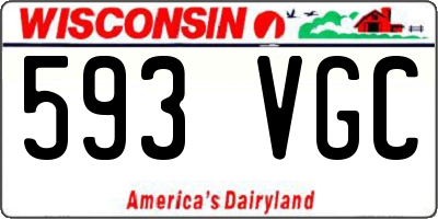 WI license plate 593VGC