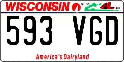 WI license plate 593VGD
