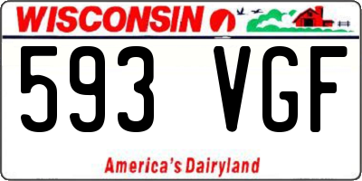 WI license plate 593VGF