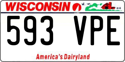 WI license plate 593VPE