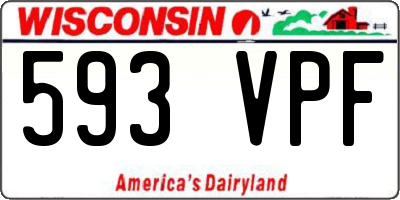 WI license plate 593VPF