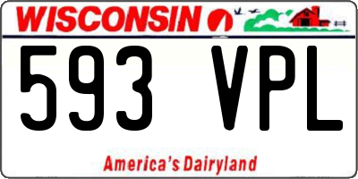 WI license plate 593VPL