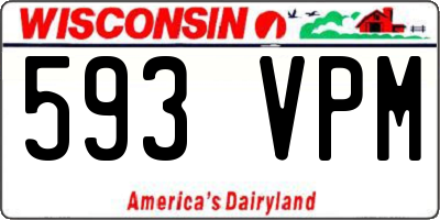 WI license plate 593VPM