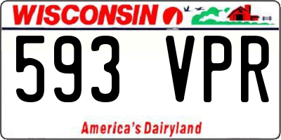 WI license plate 593VPR