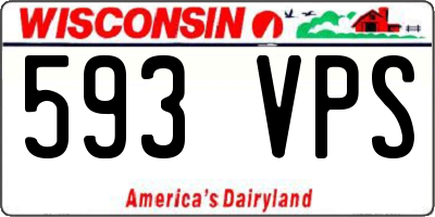 WI license plate 593VPS