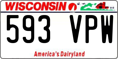 WI license plate 593VPW