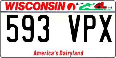 WI license plate 593VPX