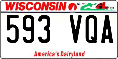 WI license plate 593VQA