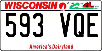 WI license plate 593VQE