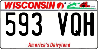 WI license plate 593VQH