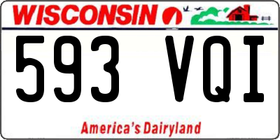 WI license plate 593VQI