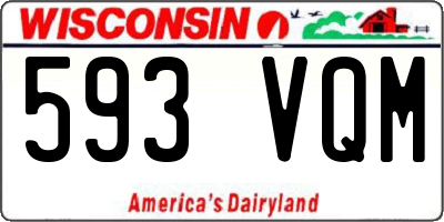 WI license plate 593VQM