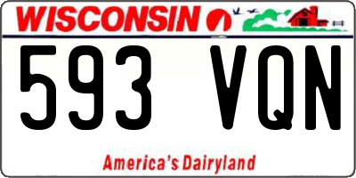 WI license plate 593VQN