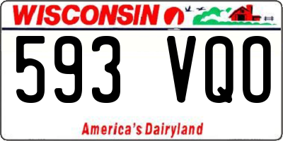WI license plate 593VQO