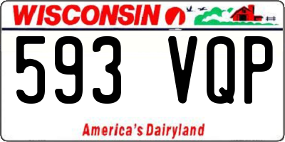 WI license plate 593VQP