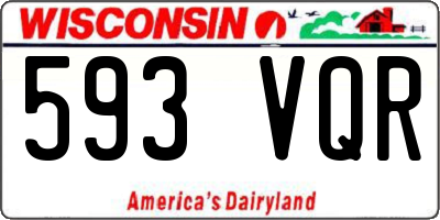 WI license plate 593VQR