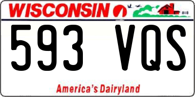 WI license plate 593VQS