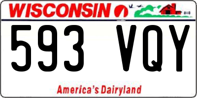 WI license plate 593VQY
