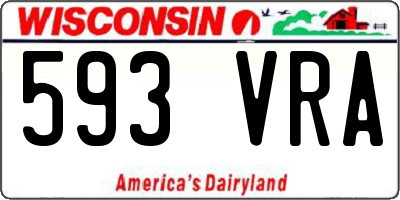WI license plate 593VRA