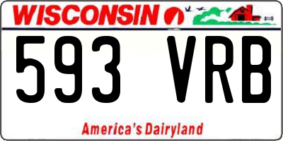 WI license plate 593VRB