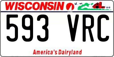 WI license plate 593VRC