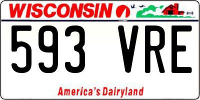 WI license plate 593VRE