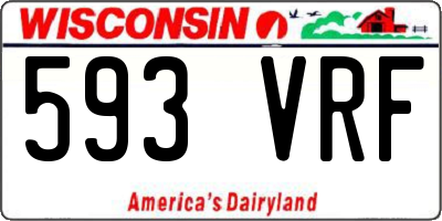 WI license plate 593VRF
