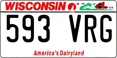 WI license plate 593VRG