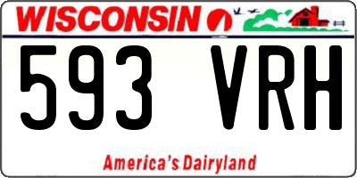 WI license plate 593VRH