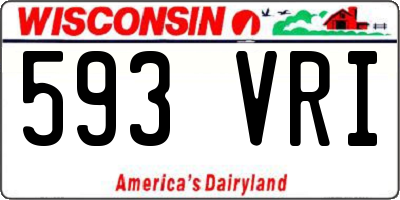 WI license plate 593VRI