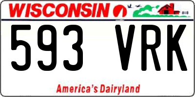 WI license plate 593VRK