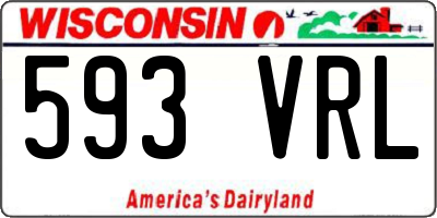 WI license plate 593VRL