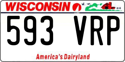 WI license plate 593VRP