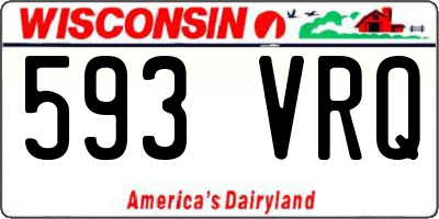 WI license plate 593VRQ