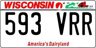 WI license plate 593VRR