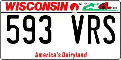 WI license plate 593VRS