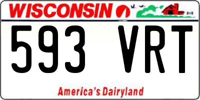 WI license plate 593VRT