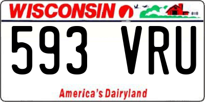 WI license plate 593VRU