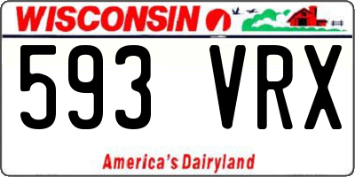 WI license plate 593VRX