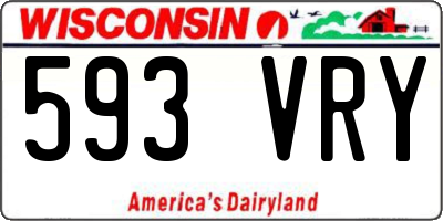WI license plate 593VRY
