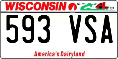 WI license plate 593VSA