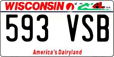 WI license plate 593VSB